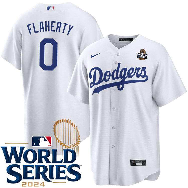 Jack Flaherty Los Angeles Dodgers Youth Home World Series Jersey