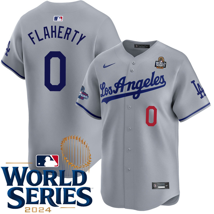 Jack Flaherty Los Angeles Dodgers Road Limited World Series Jersey