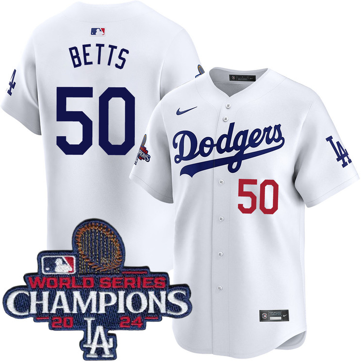 Mookie Betts Los Angeles Dodgers Home Limited World Series Champions Jersey