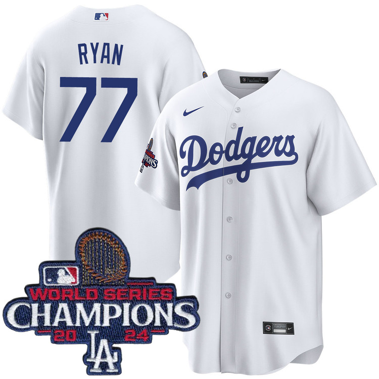 River Ryan Los Angeles Dodgers Youth Home World Series Champions Jersey