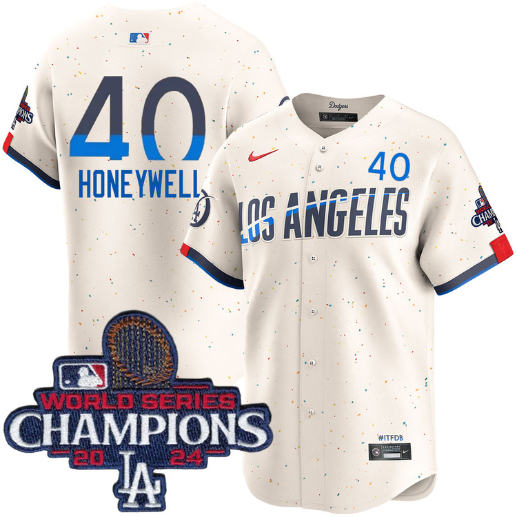 Brent Honeywell Los Angeles Dodgers City Connect Limited World Series Champions Jersey