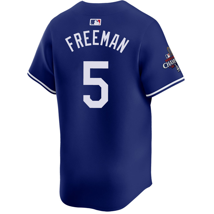 Freddie Freeman Los Angeles Dodgers Alternate Royal Limited World Series Champions Jersey