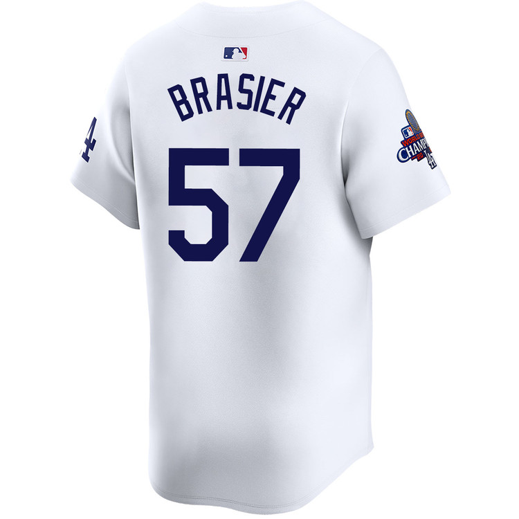 Ryan Brasier Los Angeles Dodgers Home Limited World Series Champions Jersey