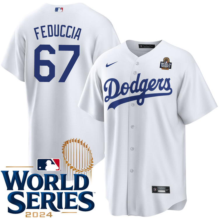 Hunter Feduccia Los Angeles Dodgers Youth Home World Series Jersey