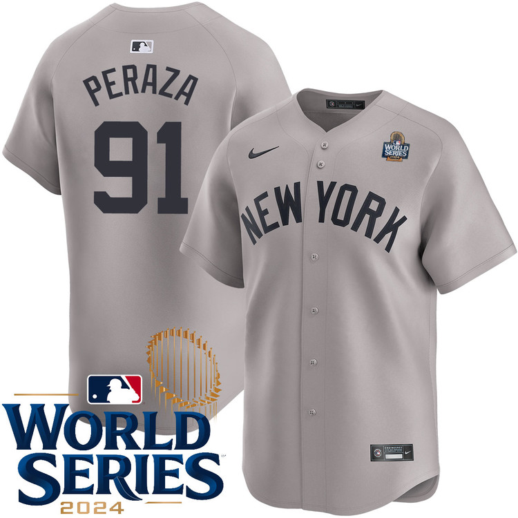 Oswald Peraza New York Yankees Road Limited World Series Jersey