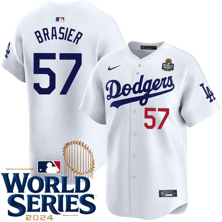 Ryan Brasier Los Angeles Dodgers Youth Home Limited World Series Jersey