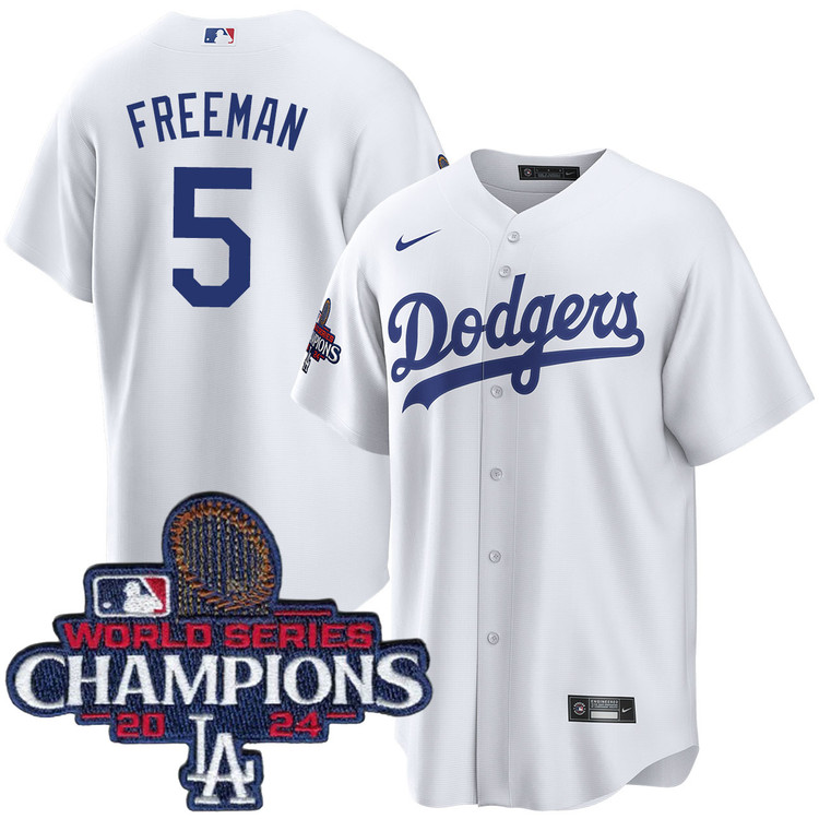 Freddie Freeman Los Angeles Dodgers Youth Home World Series Champions Jersey