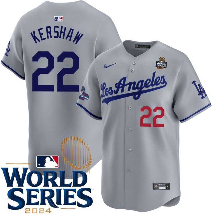 Clayton Kershaw Los Angeles Dodgers Road Limited World Series Jersey