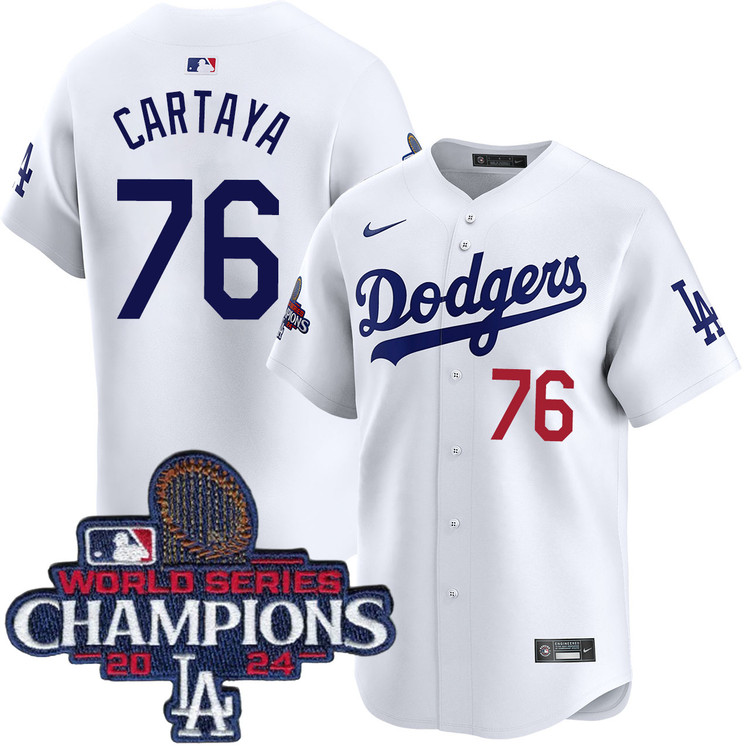 Diego Cartaya Los Angeles Dodgers Youth Home Limited World Series Champions Jersey