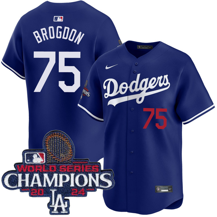 Connor Brogdon Los Angeles Dodgers Alternate Royal Limited World Series Champions Jersey
