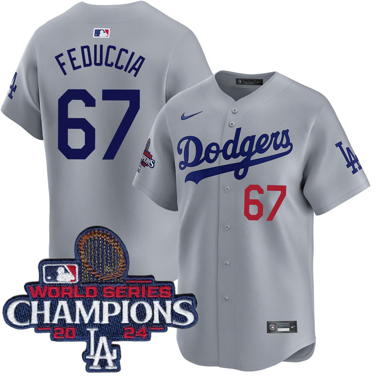 Hunter Feduccia Los Angeles Dodgers Alternate Road Limited World Series Champions Jersey