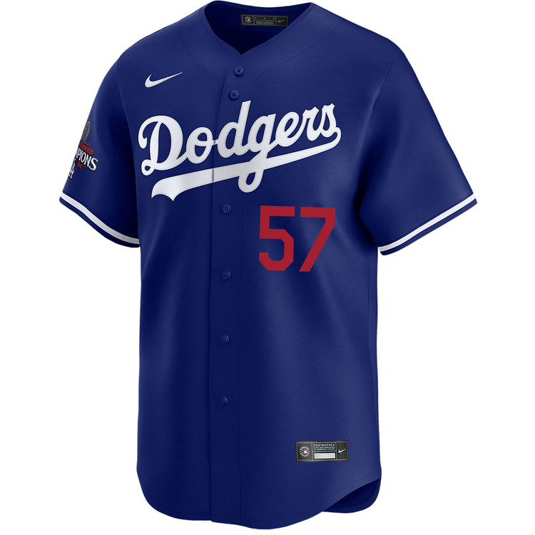 Ryan Brasier Los Angeles Dodgers Alternate Royal Limited World Series Champions Jersey