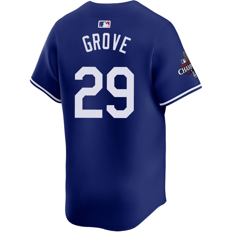 Michael Grove Los Angeles Dodgers Alternate Royal Limited World Series Champions Jersey