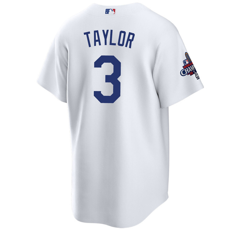 Chris Taylor Los Angeles Dodgers Youth Home World Series Champions Jersey