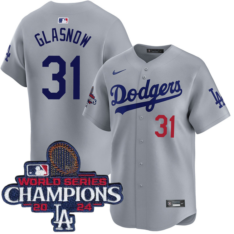 Tyler Glasnow Los Angeles Dodgers Alternate Road Limited World Series Champions Jersey