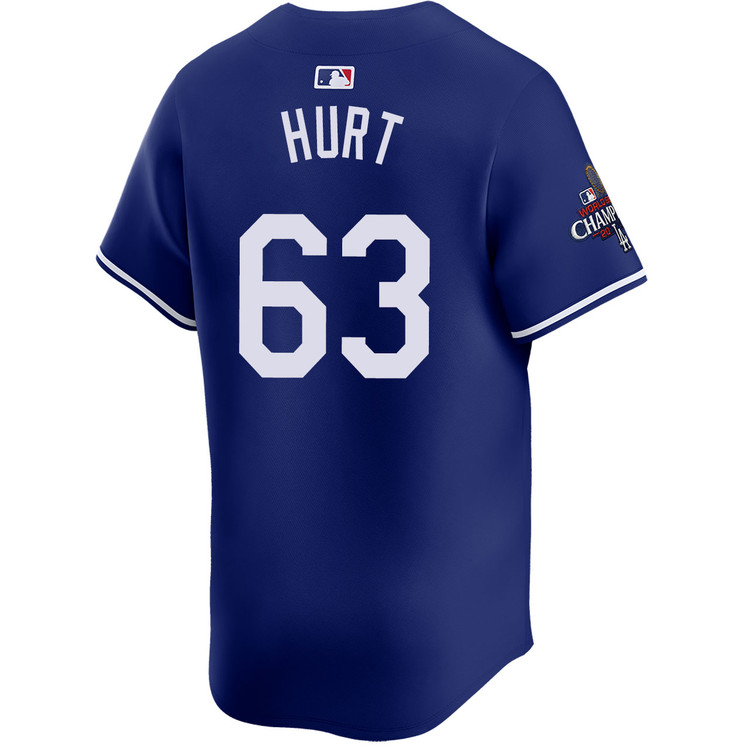 Kyle Hurt Los Angeles Dodgers Alternate Royal Limited World Series Champions Jersey