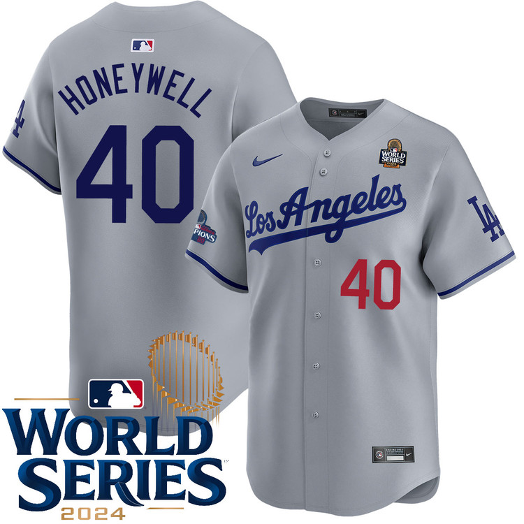 Brent Honeywell Los Angeles Dodgers Road Limited World Series Jersey