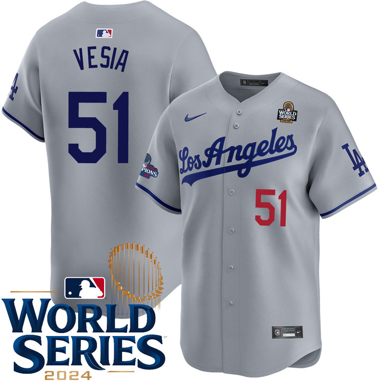 Alex Vesia Los Angeles Dodgers Road Limited World Series Jersey