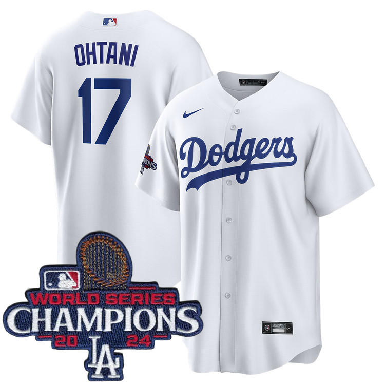 Shohei Ohtani Los Angeles Dodgers Youth Home World Series Champions Jersey