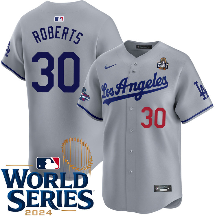 Dave Roberts Los Angeles Dodgers Road Limited World Series Jersey