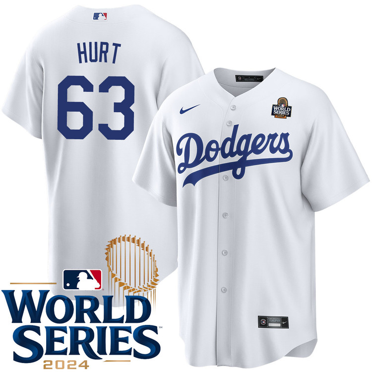 Kyle Hurt Los Angeles Dodgers Youth Home World Series Jersey