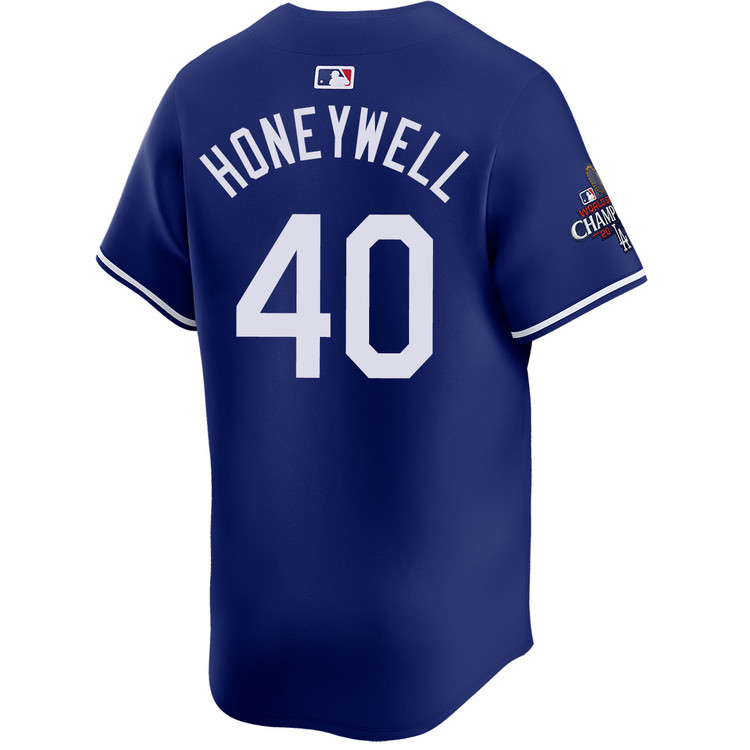 Brent Honeywell Los Angeles Dodgers Alternate Royal Limited World Series Champions Jersey