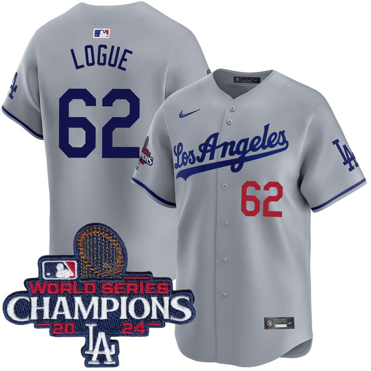 Zach Logue Los Angeles Dodgers Road Limited World Series Champions Jersey