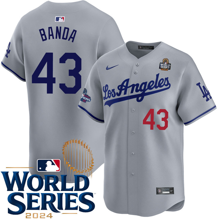 Anthony Banda Los Angeles Dodgers Road Limited World Series Jersey