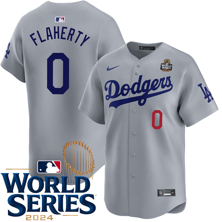 Jack Flaherty Los Angeles Dodgers Alternate Road Limited World Series Jersey