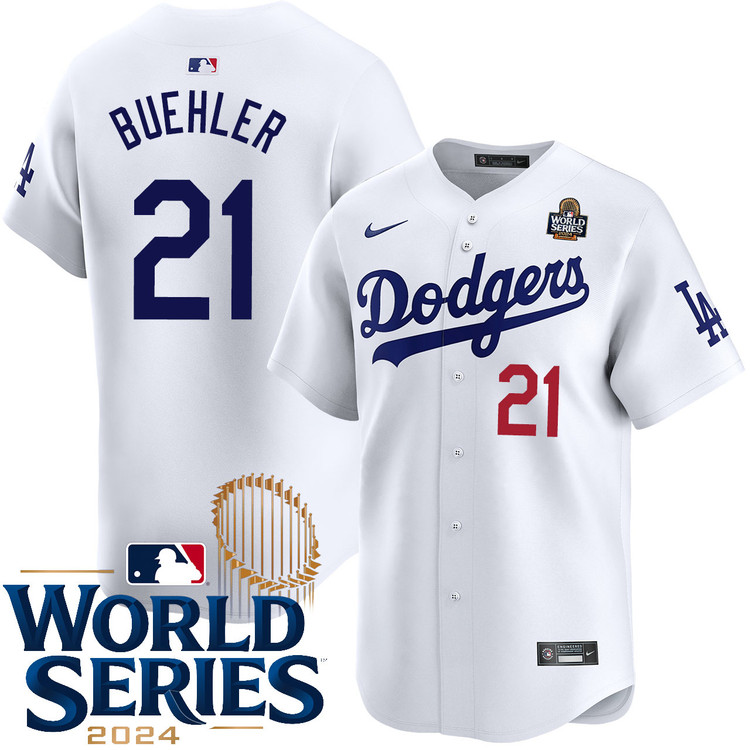 Walker Buehler Los Angeles Dodgers Youth Home Limited World Series Jersey