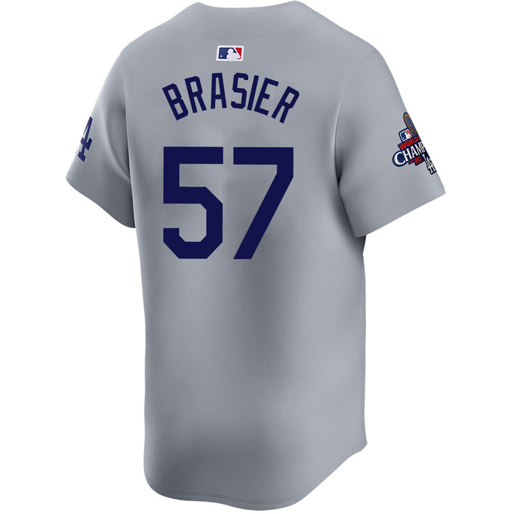 Ryan Brasier Los Angeles Dodgers Alternate Road Limited World Series Champions Jersey