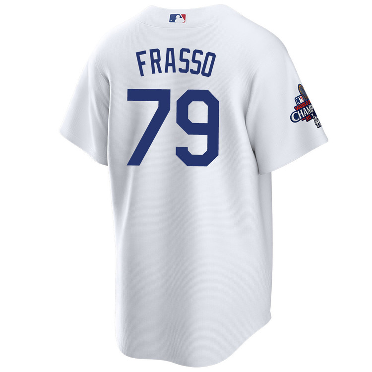 Nick Frasso Los Angeles Dodgers Youth Home World Series Champions Jersey