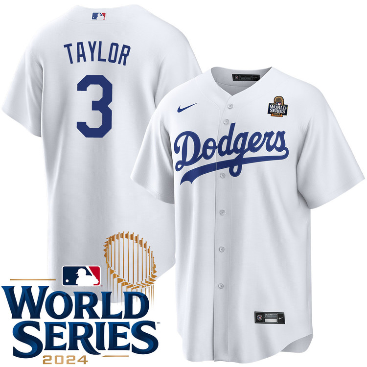 Chris Taylor Los Angeles Dodgers Youth Home World Series Jersey