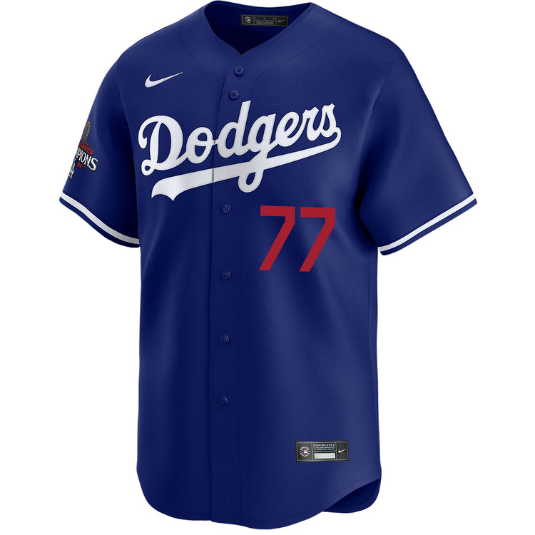 River Ryan Los Angeles Dodgers Alternate Royal Limited World Series Champions Jersey