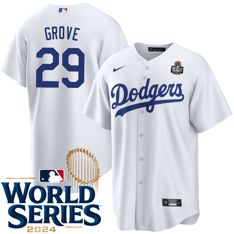 Michael Grove Los Angeles Dodgers Youth Home World Series Jersey