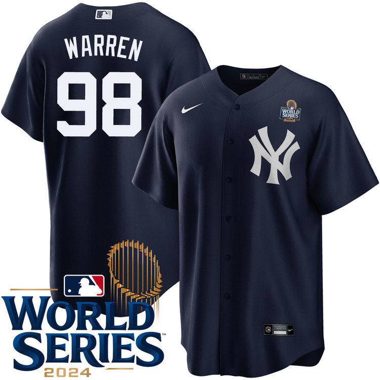 Will Warren New York Yankees Alternate Navy World Series Jersey
