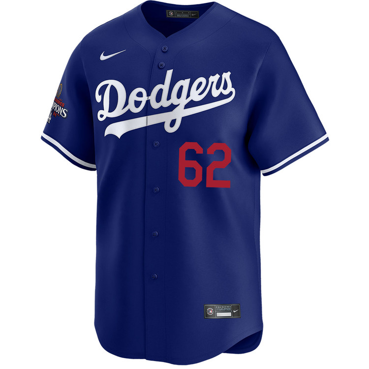 Zach Logue Los Angeles Dodgers Alternate Royal Limited World Series Champions Jersey