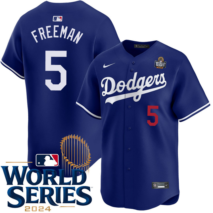 Freddie Freeman Los Angeles Dodgers Alternate Royal Limited World Series Jersey