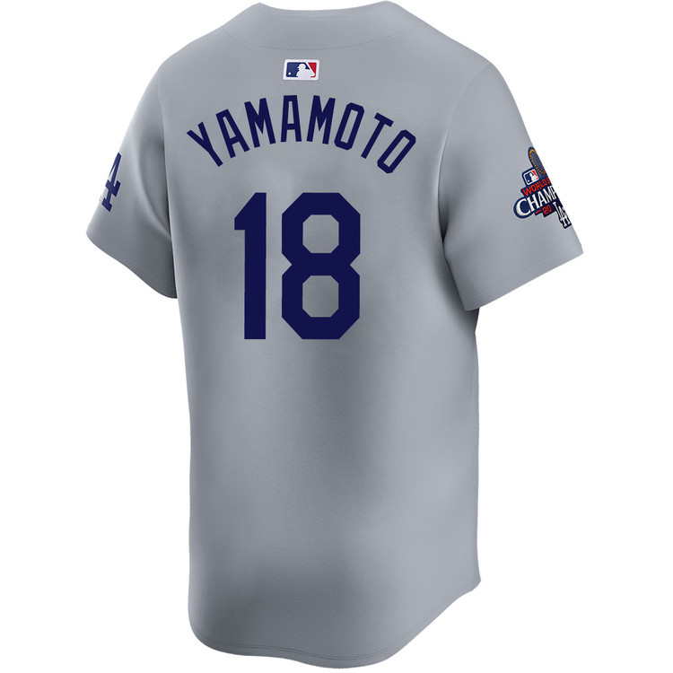 Yoshinobu Yamamoto Los Angeles Dodgers Alternate Road Limited World Series Champions Jersey