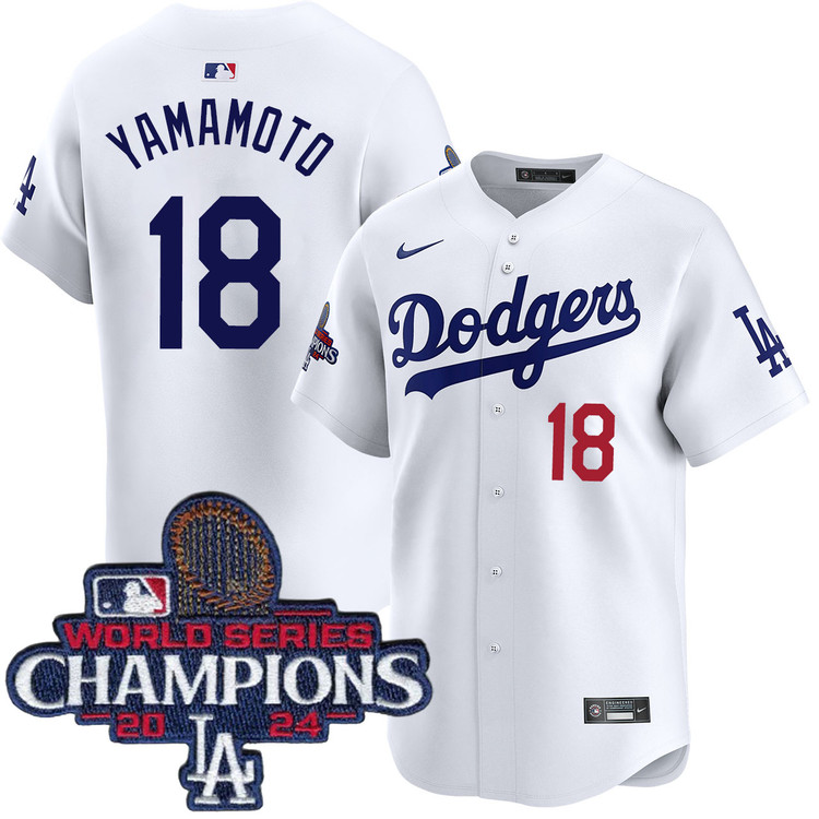 Yoshinobu Yamamoto Los Angeles Dodgers Youth Home Limited World Series Champions Jersey