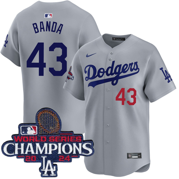 Anthony Banda Los Angeles Dodgers Alternate Road Limited World Series Champions Jersey