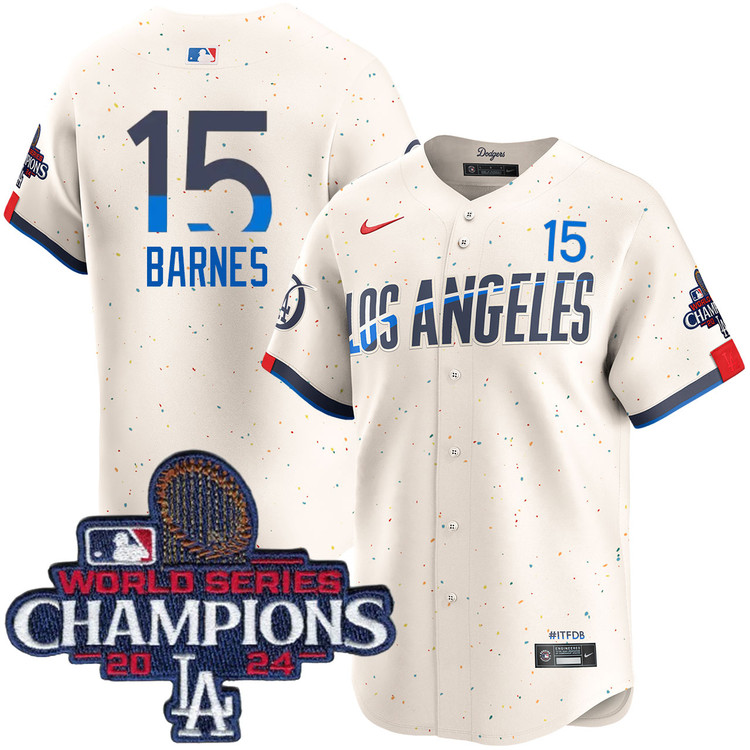Austin Barnes Los Angeles Dodgers City Connect Limited World Series Champions Jersey