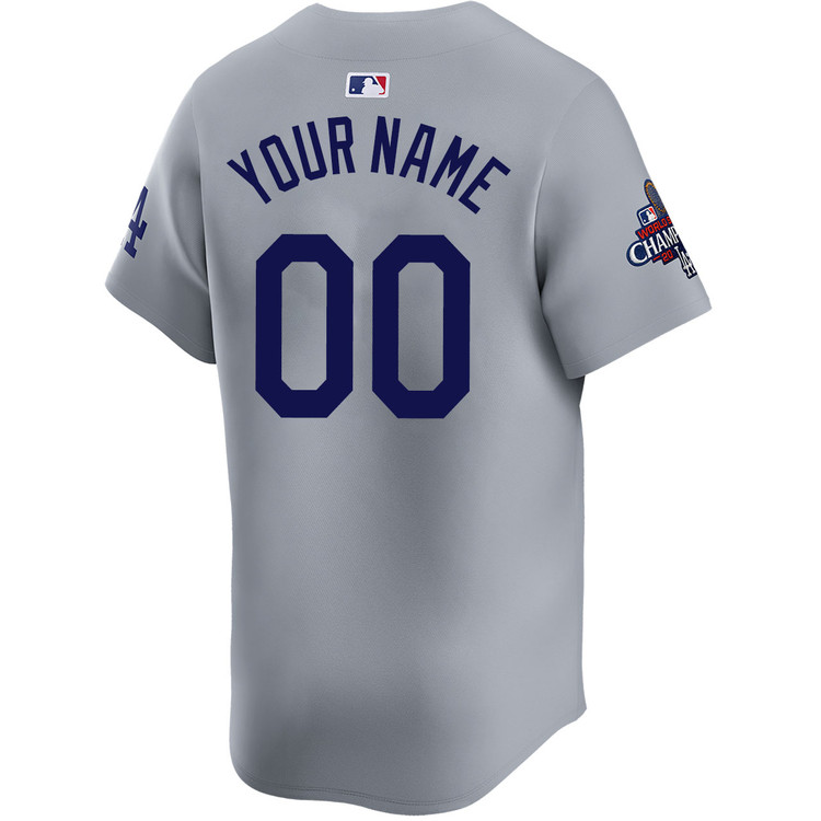 Los Angeles Dodgers Personalized Alternate Road Limited World Series Champions Jersey