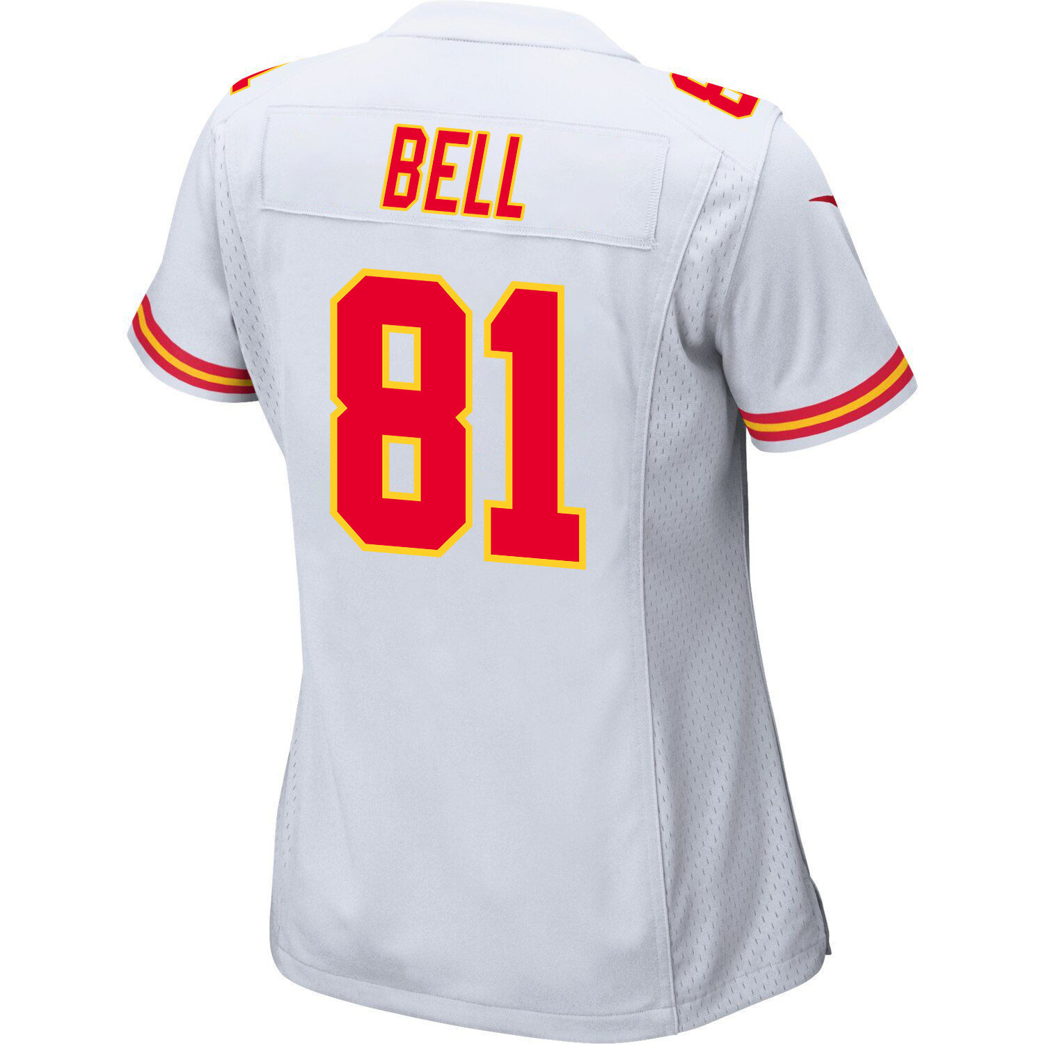 Blake Bell 81 Kansas City Chiefs Super Bowl LVIII Patch Game Women Jersey - White
