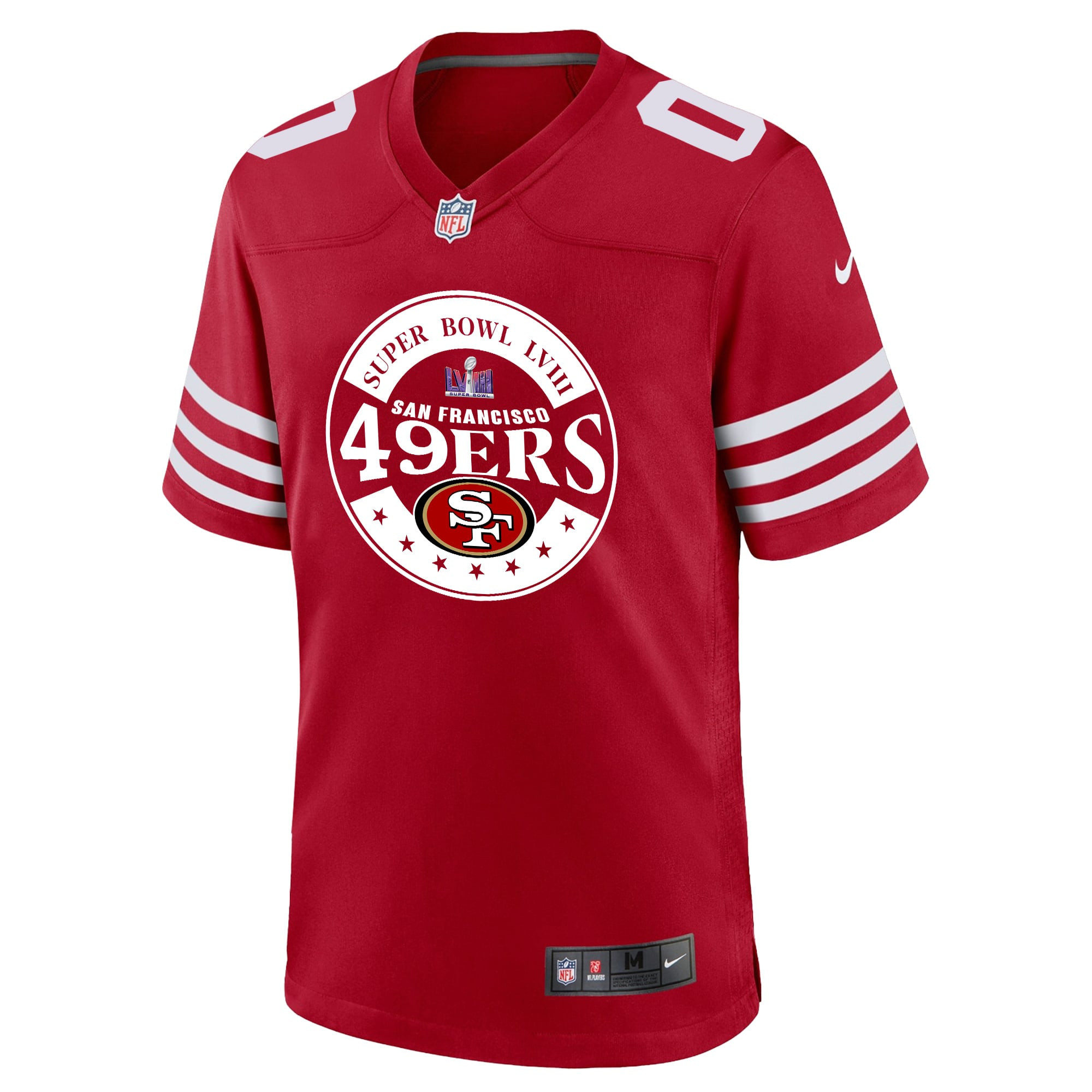 San Francisco 49ers Super Bowl LVIII Circle Game Jersey - Men, Red V4