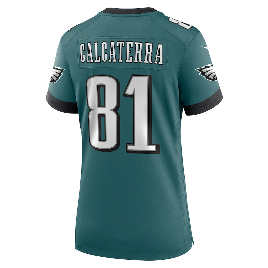 Grant Calcaterra #81 Philadelphia Eagles Super Bowl LIX Women's Jersey - Midnight Green