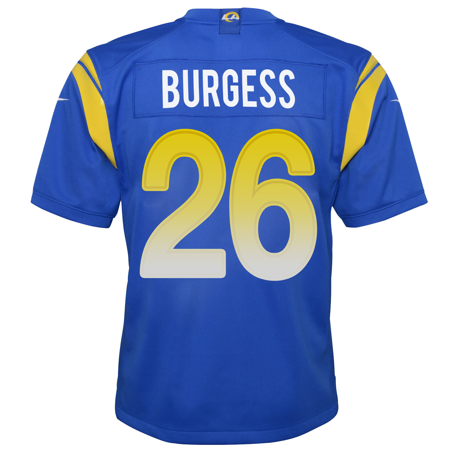 Super Bowl LVI Champions Los Angeles Rams Terrell Burgess 26 Royal Youth's Jersey Jersey