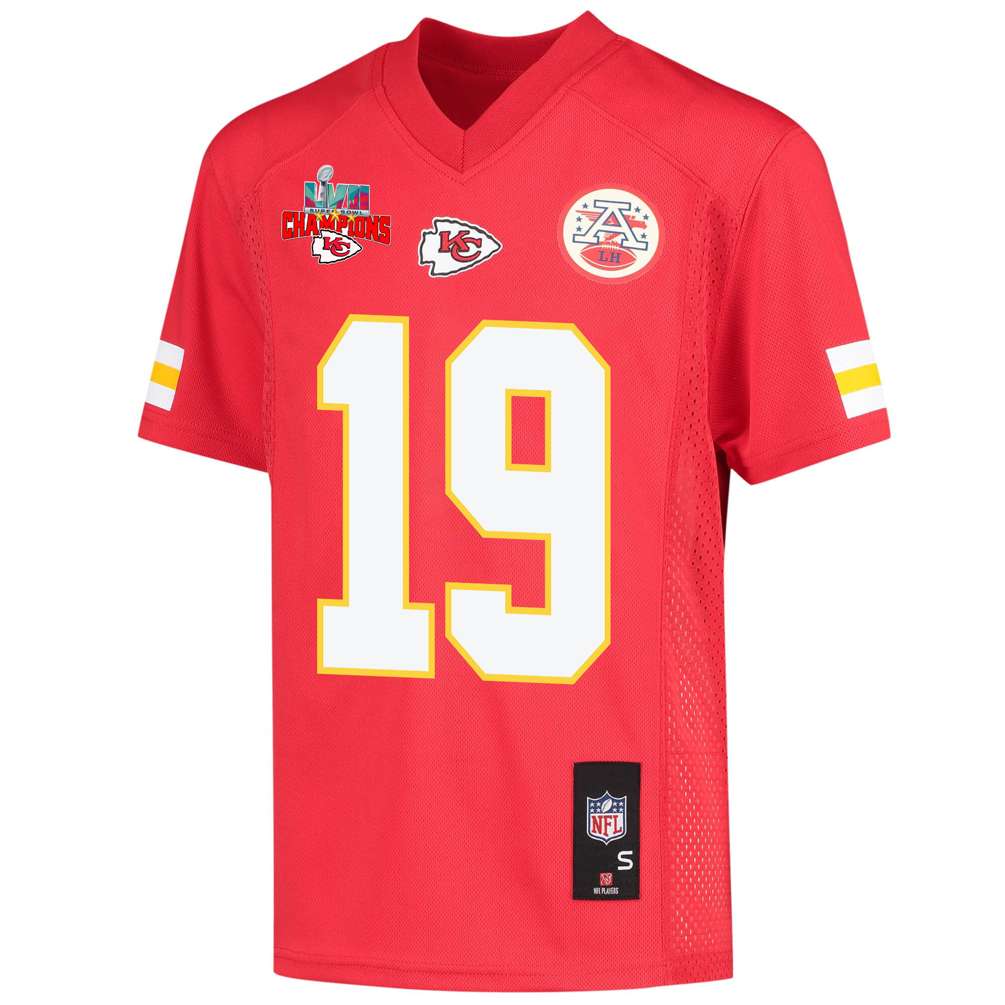 Kadarius Toney 19 Kansas City Chiefs Super Bowl LVII Champions 3 Stars Youth Game Jersey - Red
