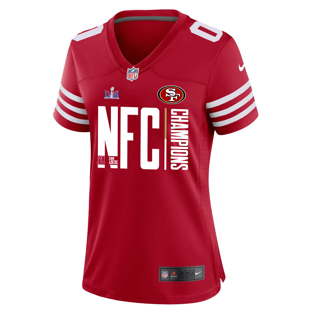 San Francisco 49ers NFC Super Bowl LVIII Game Jersey - Women, Red