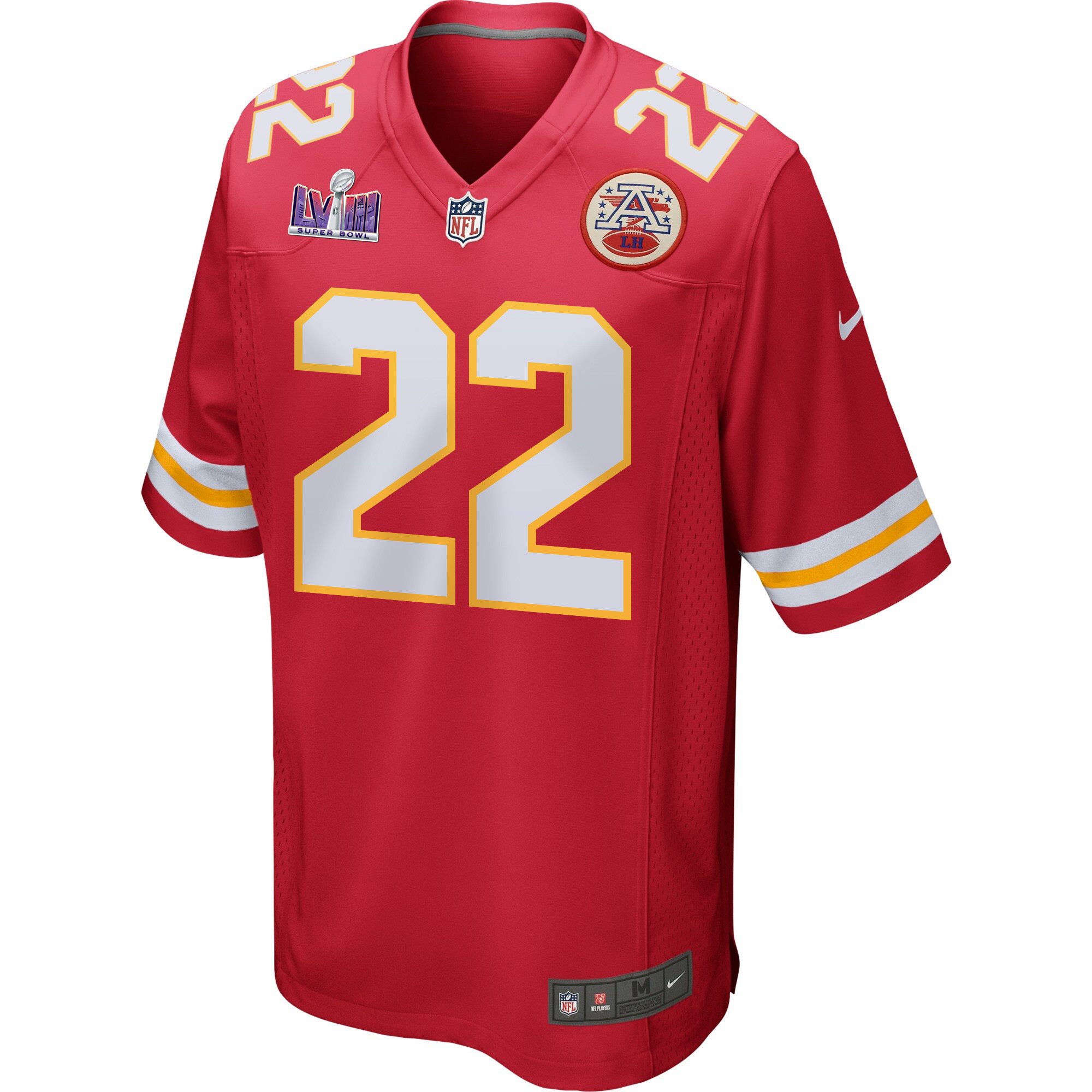 Trent McDuffie 22 Kansas City Chiefs Super Bowl LVIII Patch Game Men Jersey - Red